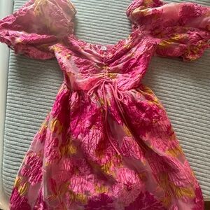 Buddy Love Pink and Yellow Smocked Dress